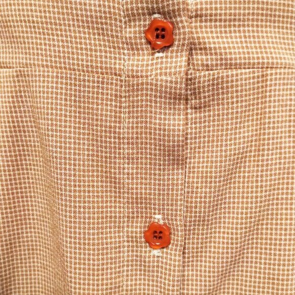 Vintage BOHO Cottagecore Long Sleeve Fit& Flare button down Gingham Shirt Dress - Picture 9 of 16